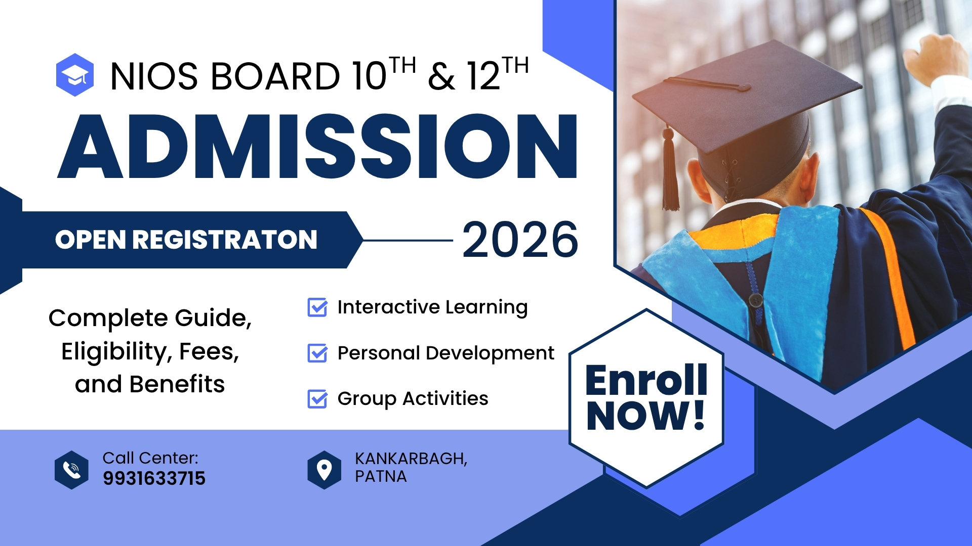 NIOS Admission 2026: Complete Guide, Eligibility, Fees, and Benefits – Powered by Aarambh Institute Patna